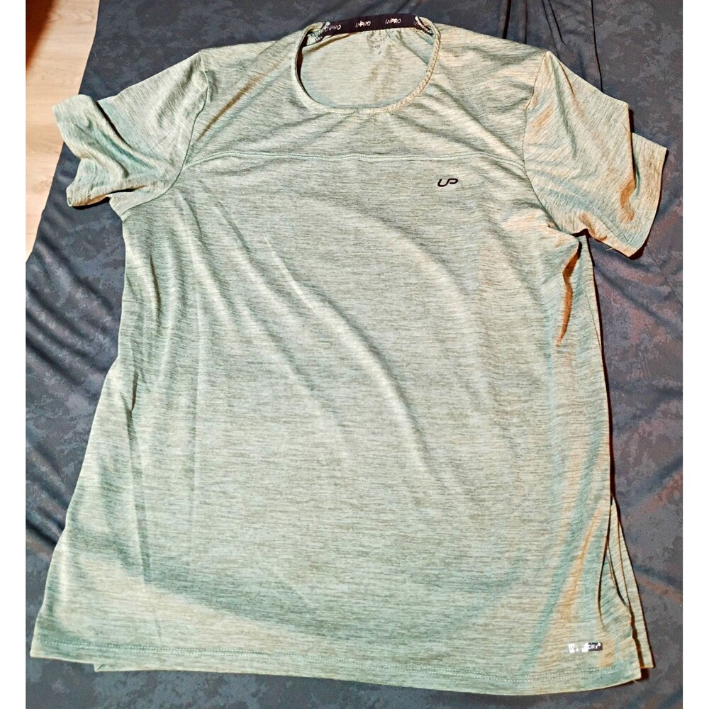 Unipro Men's Activewear Crew Neck T-Shirt Short Sleeve Lightweight Logo Green M